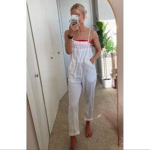 NWT White overalls